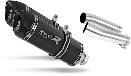 DOMINATOR Terminale di Scarico Marmitta Silenziatore HP1 NERO compatibile con Tuono 1000 R 2006-2010