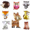 8Piezas Lámina de animales Globos Globos de Fiesta Temática Animales del Bosque Globos de Foil para Decoraciones de Fiesta de Cumpleaños