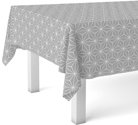Martina Home Mantel Hule Polygon Gris 240X140 CM