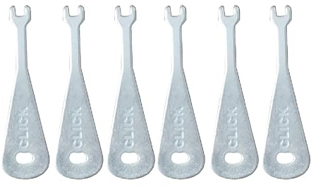 Emergency Light Test Fish Key Replacement Grid Switch Access Key, Pack of 6 | Sheet Steel Emergency Test Switch Keys for Electrical Maintenance, Caretakers and Facilities Teams