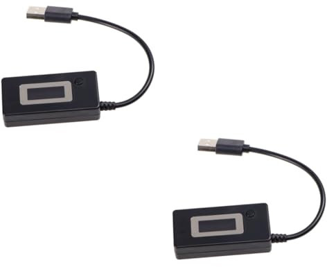 SOLUSTRE 2stücke Lcd Usb Spannungsprüfer Mit Backlight Kompakter Messgerät Zur Überprüfung Von Spannung Und Ladezustand Für Mobile Powerbanks Und Smartphones Schwarz