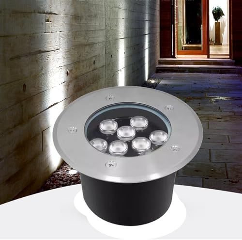 VSHENG Bajo Voltaje Foco Empotrable De Suelo LED Lámpara Empotrable En El Suelo IP66 Impermeable AC12/24V Luz Subterránea LED para Jardín Entrada De Coches Cubierta Escalón Ronda Lámpara De Paisaje (