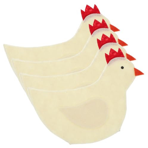 COLLBATH 4 Stück Osterei-Set Ostertischdekoration Ostern-Küken-Dekoration easter egg decoration eierschutz Osterdekoration Ostern-Abdeckung Haushalt schmücken Lagerregal Eierbeutel Stoff
