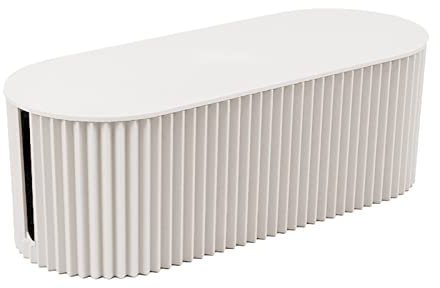 Obetuens Grande boîte de rangement pour tableau de prise sur le bureau, boîte de rangement nordique pour tableau de prise, câble, fil, câble, boîte de rangement, boîte de rangement, prise (Blanc)