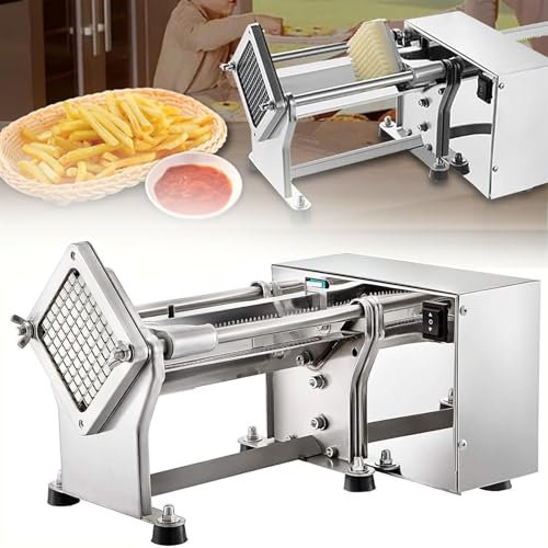 Máquina cortadora de patatas profesional,Máquina cortadora eléctrica de patatas fritas con cuchillas reemplazables de 6/9/13 mm,Picadora de frutas y verduras for restaurante de cocina industrial comer