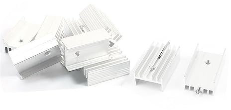 SAEVVCJWW 10 Stück Silber Aluminium 25x15x11mm TO-220 Kühlkörper for MOS, 7805 Triode Kühler IC Chip Kühlung