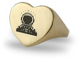 Benutzerdefinierte Astronomie Ring - Personalisierte Astronaut Ring - Celestial Ring - Herz Geformt Ring