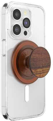 PopSockets Phone Grip for MagSafe, Magnetic Holder, Phone Stand, Brown - Olive Wood