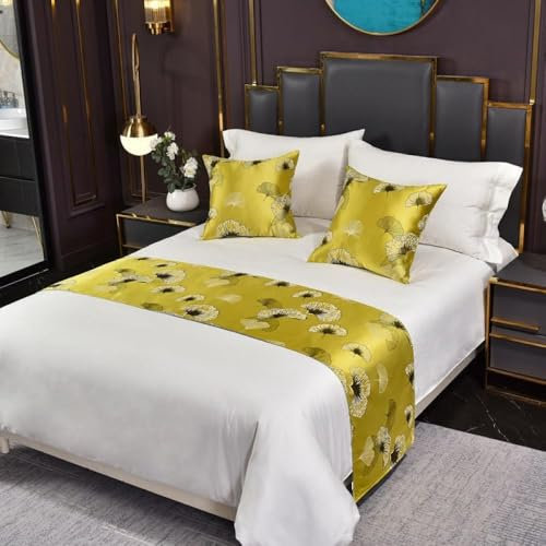 MiDuoHU Bettläufer, Schal Tagesdecke Jacquard Schals Home Dekoration Bettschal Hotel Bettwäsche Betttuch Schutz für Hotel Gasthaus Hochzeit Zimmer(3,Cushion Cover*1 (50 * 50cm))
