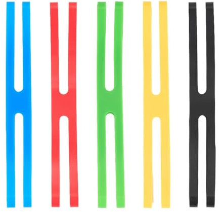 5 Stück Silikon-Gummibänder, verschiedene Farben, elastische Gummi-Wickelbänder zum Verpacken und Verpacken von Taschen