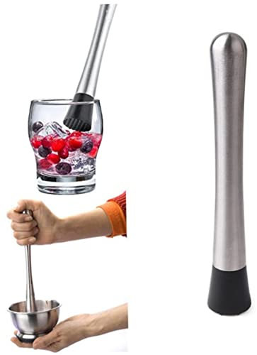 Ciieeo Cocktail Bar Tool Muddler Stirrer Ice Crusher Stainless Steel Easy Clean