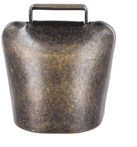 Laute Kuhglocke aus Eisen, langlebig, effektives Werkzeug zur Überwachung Ihres Viehbestands im Freien (kleine Bronze)