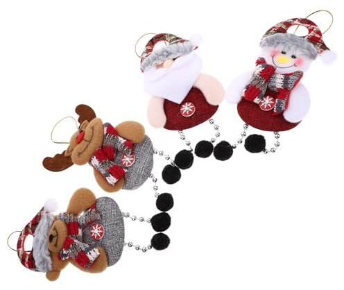 SOIMISS 4stücke Hängende Baumpuppen Für Christbaum Weihnachtsdekorations-Requisiten in Puppenform Hängende Ornamente Für Baum