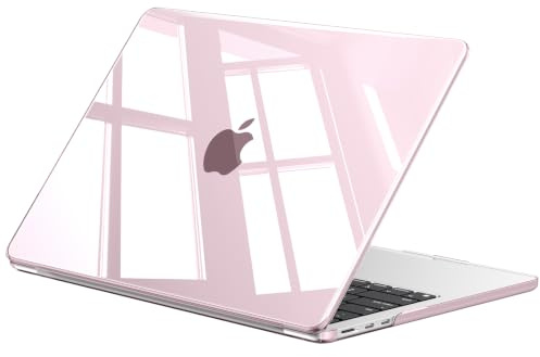 EooCoo für MacBook Air M5 15 Zoll Hülle M4 M3 M2 2026-2023 Kristall Rosa | Transparente Dünne Hartschale Schutzhülle Kompatibel mit MacBook Air 15 Laptop Snap-on Cover, Einfach Anzubringen