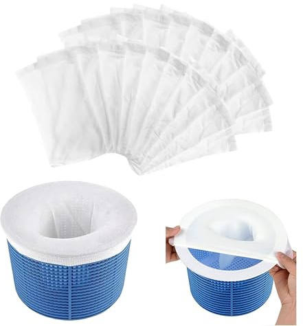 20 Stück Pool Skimmer Socken,Filtersocken Skimmer Schwimmbad,Skimmer Netz Feinfilterung,Pool Zubehör Reinigung Set,Sieb für Filterkorb,Filternetz Wiederverwendbar,für Reinigung Pool-Skimmer-Socken