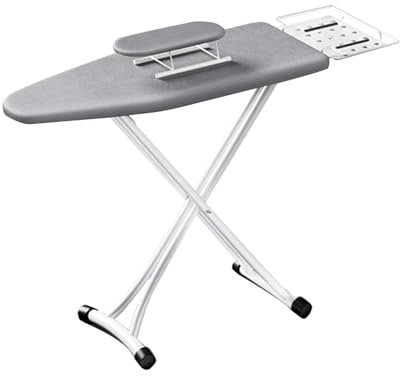 Tabla de Planchar con reposapiés, con Funda Extra Gruesa de 3 Capas, Plegable, Altura Ajustable (130 cm)