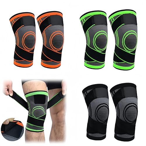 MEIION gesundpur Orthopädische Kniebandage - Flexy Verstellbare Kniebandage mit Klettverschluss – Elastische Kompressionsbandage für optimalen Gelenkschutz und Unterstützung für Sport und Alltag
