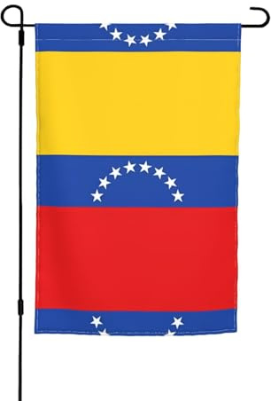 Bandera de Venezuela para jardín, bandera de jardín de doble cara para exteriores, decoración perfecta de temporada, bandera de jardín de 12 x 18 pulgadas