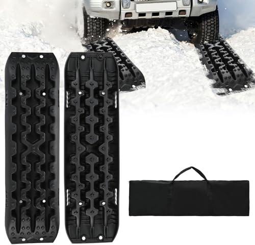 Jaxguom 2 piezas de ayuda de arranque para arena Offroad, placas de arena para autocaravana, carga de 10T, ayuda de arranque para nieve y arena, con bolsa, ayuda de tracción para coches, camiones