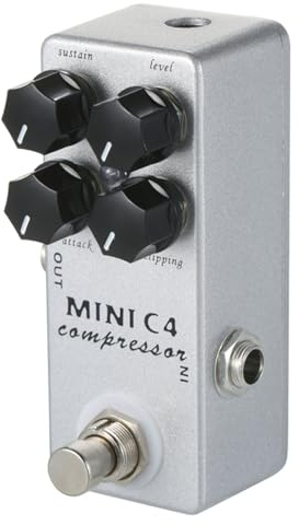 True Bypass Compact Compressor Guitar Effect Pedal Overdrive 4 Mode Effector C4 Compressor Guitar Effect Effect Processor for Tremolo Sound Mixers