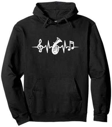 Tenorhornist Herzschlag Orchester Musiker Tenorhorn Pullover Hoodie