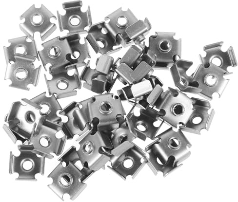 DIKACA Insertos de Tuerca Roscada para Tubo Cuadrado 20x20 Mm, Tuercas Metálicas M6 de Liberación Rápida, Accesorios Resistentes para Fijaciones y Reparaciones en Bricolaje y