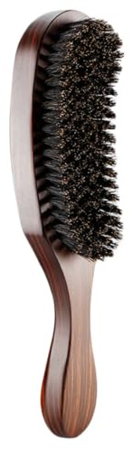 ASAKKURA Bartbürste aus Buchenholz mit Naturborsten Komfortabler Griff für Bartstyling und Haare Geeignet für Friseursalon und Bartpflege