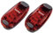 Hama LED-Sicherheitslicht 2er Set (Dauerlicht inkl. Batterie, Blinklicht ideal für Jogger, Schulkinder, Radfahrer) rot