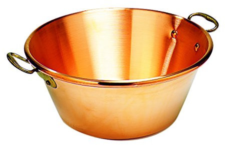 Bassine professionnelle à confiture extra-forte. En cuivre.