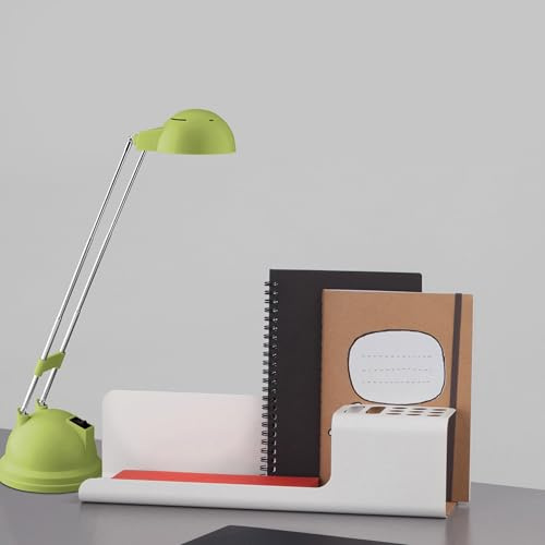 Lightbox LED Schreibtischlampe in Grün - 45 cm Höhe - schwenkbare Basic | LED Schreibtischlampe in Grün - 45 cm Höhe - schwenkbare Basic Tischleuchte mit Wipp-Schalter & warmweißem Licht: 2700 K -