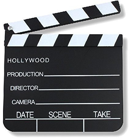 Schramm® Solapa del Director 20x18cm Solapa del Director Solapa de la película Solapa de la Escena Solapa de la Pizarra de Hollywood aplaudir