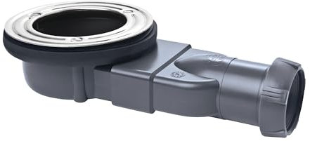 Wirquin 30722575 Ablaufgarnitur, extra flach, für Duschwanne, ohne Kuppel