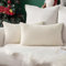 MIULEE 2er Set Kissenbezug Kordsamt Dekokissen Kissenbezüge Sofakissen Dekorativ Zierkissen Couchkissen Kissenhülle Kissen für Wohnzimmer Schlafzimmer 12x20 Inch, 30x50 cm Weiß