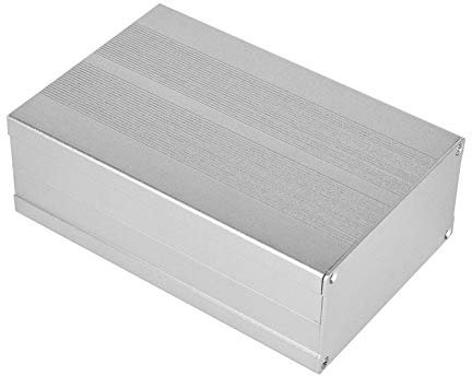 Proyecto Electrónico Caso Aleación Aluminio Placa Circuito Impreso Cableado Decodificador Caja Aluminio Concha Plata 55x106x160 mm