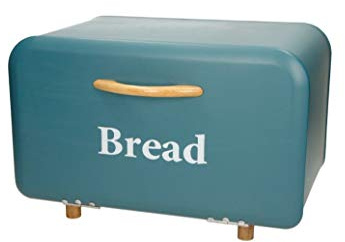 BRANDANI PORTAPANE PETROLIO METAL/BAMBOO Misure: cm 35,5X21X22,5H