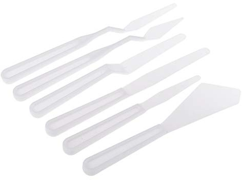 Palette Cutter Artist Acrylic Oil Painting Palette Spatula Tool Mixing Tool for Art Crafts 6 Piece