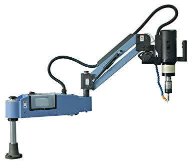 LYXC Auto-blow Oiling M3-M16 Gewindebohrzangen, 1200 mm Arm, 360° Universal-Gewindeschneidmaschine, elektrischer Gewindebohrer, 0–375 U/min, mit ANSI-imperialen Spannzangen
