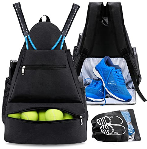 Victop Tennisrucksack mit Schuhfach Tennistasche für Damen und Herren Große Schlägertaschen Sporttasche Hält 2 Schläger für Tennisschläger Badmintonschläger Pickleball Paddel Squashschläger