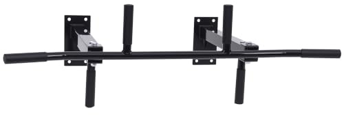 HOMCOM Overhead Klimmzugstange Stahl Klimmzugstange Home Workout Bar Max. Belastung 150 kg 105,5x28x49 cm Schwarz