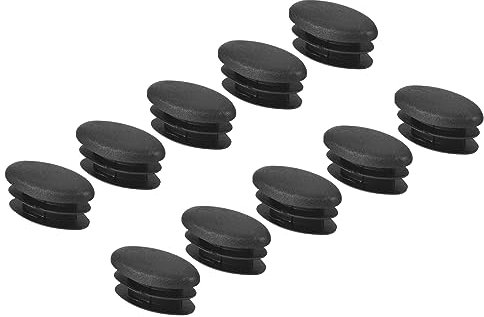 QUARKZMAN 30mm Trou Bouchons x 10pcs Plastique Affleurant Monté Tube Insertion Rond Trou Prises pour Meuble Chaise Bibliothèque Placard Étagères, [Noir]