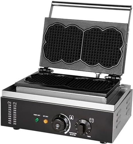 Gofrera comercial, máquina eléctrica antiadherente de 1550 W con revestimiento de teflón, gofrera ajustable de 122-572 ℉ con mango frío al tacto, bandeja de goteo extraíble, fácil de limpiar ( Color :