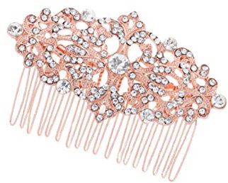 Kristall-Kopfschmuck, Hochzeits-Kopfschmuck für Bräute, goldene Hochzeits-Haar-Accessoires, ausgefallene Haarkämme, Braut-Haarkamm, Braut-Hochzeitsschleier-Kämme, Haarknoten-Clips, Strass-Kopfschmuck