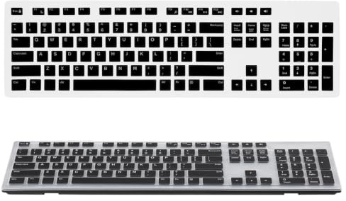 Silicone Keyboard Protector, Keyboard Cover Protector Waterproof and Dustproof Silicone Cover Clear Film Universal for Kb216 Wired for Desktop PC with Standard Size 108 Keys