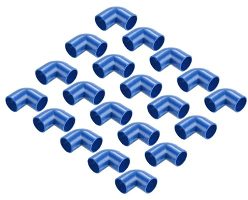 QUARKZMAN Raccord de Coude à 90 Degrés pour Conduit en PVC de 16 mm, Couleur Bleue, pour Changer de Direction, Idéal pour Étagère en PVC, Tuyau de Jardin, Conduit Électrique - Lot de 30