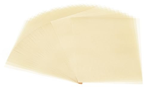 PATIKIL 60 Blätter Pergamentpapier bedruckbares Transparentpapier Hellgold | 14x10.8cm, 100GSM, farbig, Für Einladungen Laser InkJet Druck Kartenherstellung Basteln, Pergamentpapier