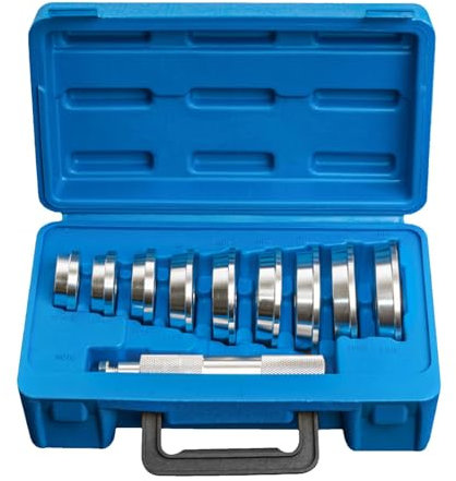 Vriusi 10pcs Hub Bearing Removal Tool, Bearing Press Installer Kit, Automotive Tools Repair Kit, Wheel Bearing Removers, Bushing Rubber Sleeve Press-in Tools, Hub Removal Bearing Driver Kit