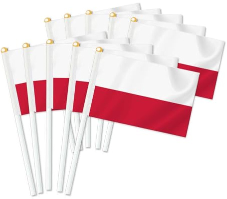 25 Stück Polen Handheld Flagge, Dekor Hand gehalten Hold Fahne, Dekoration Banner hand poland