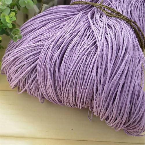 VIXDA 500 g, 600 m, 23 Farben, Bast-Papiergarn, natürliches DIY-Material für Hüte, Handtaschen, Geldbörsen, Körbe, Rattan, Strick- und Häkelmaterial