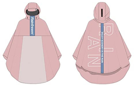SYBNIKOLF Women's 3XL Pink Cycle Rain Cape, Unisex Single Rain Poncho Cover for Bike, E-bike, Mobility Scooter - Waterproof & Windproof