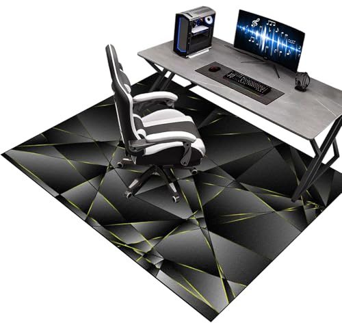 Bodenschutzmatte Bürostuhl Teppich, 100 x 140 cm Gaming Stuhlmatten, Unterlage Schreibtischstuhl, Bürostuhlmatte für Hartholzböden, Bürostuhl Unterlage für Stühle Hohe Dichte Anti-Silp Schutzmatte